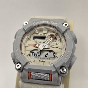 Casio G-Shock Gray and White Watch. Black Eye Patch Collab, Special Edition
